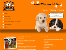 Tablet Screenshot of ginnydogcare.com